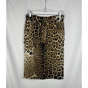 Yves Saint Laurent by Tom Ford S/S 2002 Runway Cheetah Print Silk Pencil Skirt